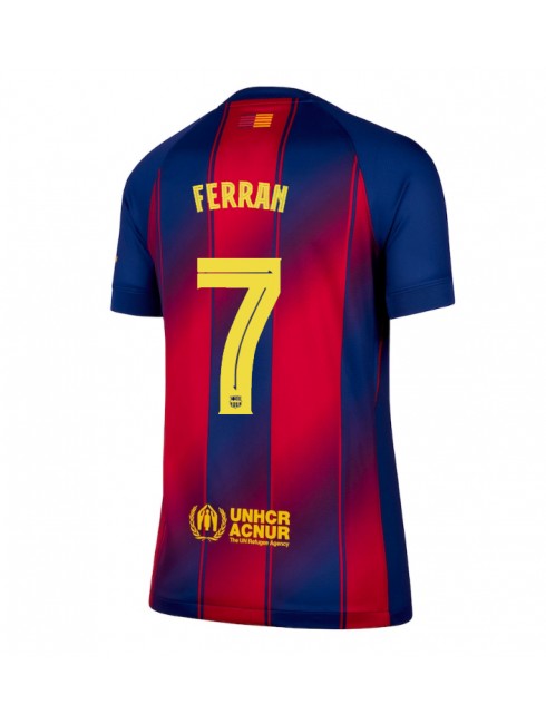 Barcelona Ferran Torres #7 Replika Hemmakläder Dam 2025-26 Kortärmad Barcelona Ferran Torres #7 Replika Hemmakläder Dam 2025-26 Kortärmad